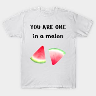 One In A Melon, Cute Funny Watermelon T-Shirt